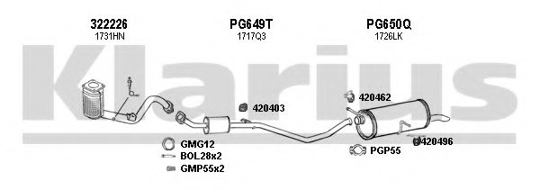 KLARIUS 631012U Exhaust System